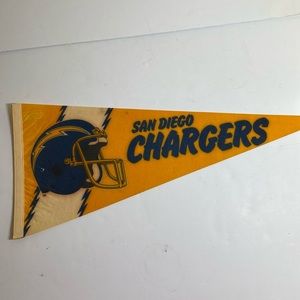 Vintage 80s NFL Pennant San Diego Chargers
